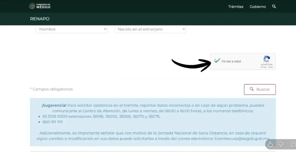 Paso 3: Completa la verificación captcha