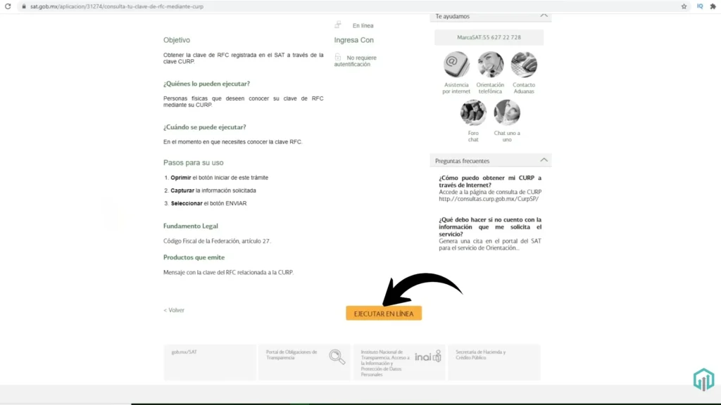 Paso 5: Haz clic en “Ejecutar en línea”