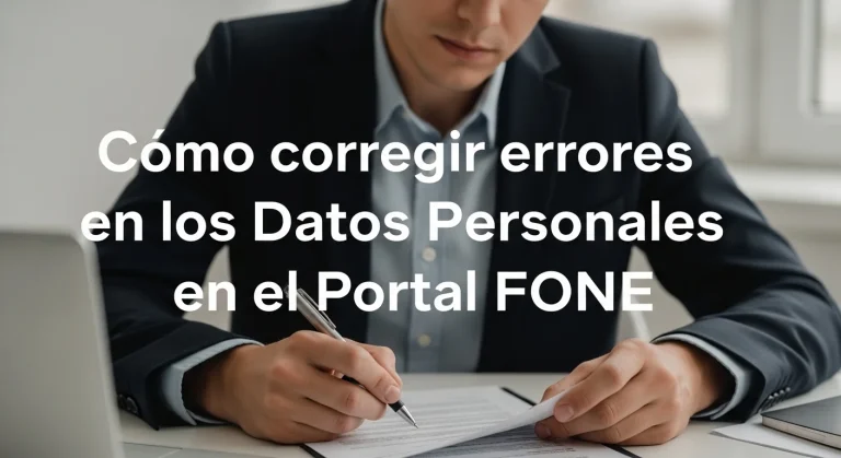 Cómo corregir errores en los Datos Personales en el Portal FONE