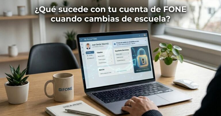 ¿Qué sucede con tu cuenta de FONE cuando cambias de escuela?